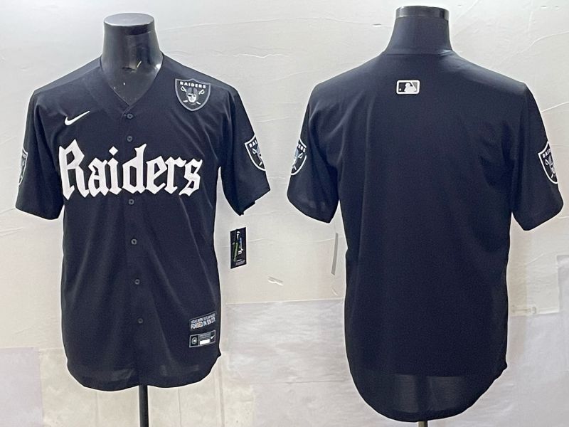 Men 2025 Oakland Raiders Blank Black 6th generation Joint Name Nike Limited NFL Jersey style 02->oakland raiders->NFL Jersey